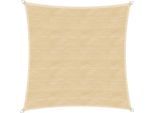 Sonnensegel WINDHAGER "Capri, Quadrat Segel zur Beschattung von Garten, Terrasse, Balkon", beige (champagner), B:400cm T:400cm, Polyethylen, Sonnensegel, Sonnenschutz 4 x 4 m, erhältlich in grau oder champagner