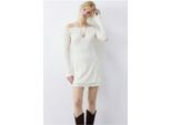 Kanten Off Shoulder Mini Jurk