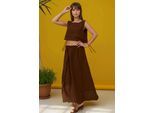 Elastische Taille Rok - Blouse met Zijsstrik Detail Muslin Set