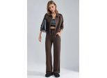 Modal Touch Gebreid Sweatshirt en Broek Set met Rits