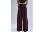 Elastische Taillen Falten Palazzo-Hose