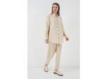 Linnenmix Lange Mouwen Shirt en Broek Co-ord Set