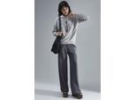 Modal Touch Kapuzen-Sweatshirt & gestreifte Detail-Hosen Set