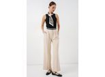 Hoge Taille Wijde Broek met Zakken