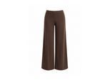 Hoge taille brede pijpen split broek