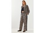 Hochwaisted, Leopardenmuster, Weitbeinige Hose