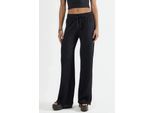 Textuur Wide Leg Broek met Trekkoord Taille