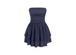 Strapless Textured Ruffle Minijurk