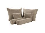 Esposa Kissensatz, Beige, Textil, 6-teilig, Füllung: Faserbällchen, Wohntextilien, Kissen, Dekokissen