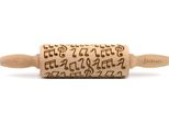 Teigroller FOLKROLL "3D-Motiv-Teigrolle", braun, L:23cm, Massivholz, Teigroller, Musik