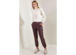 Faux-Leder Jogginghosen mit Bündchenbeinen
