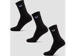 MP Unisex Crew Socks (3 Pack) - Black - UK 9-11