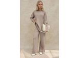 Pullover & Weitgeschnittene Hose Strick Co-Ord-Set