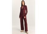 Jacke und gerade geschnittene Hose Zwei-Teiler Set