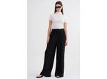Hoge Taille Textuur Muslin Stof Broek