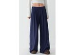Weiche Touch Plissierte Weite Hose