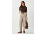 Hoge taille geplooide tailormade broek