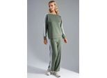 Gestreepte Sweatshirt met Ronde Hals & Rechte Broek Set