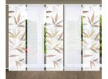 Schiebegardine HOME IN GREEN "RANDOW" Gr. 1, bunt, B:60cm H:245cm, Polyester, Gardinen, SET DIGITALDRUCK,BAMBUSOPTIK RECYCELT