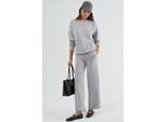 Modal Touch Crew Neck Sweatshirt en Wijduitlopende Broek Twee-en-een Set