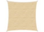 Sonnensegel WINDHAGER "Capri, Vierecksegel zur Beschattung von Garten, Terrasse, Balkon", beige (champagner), B:500cm T:500cm, Polyethylen, Sonnensegel, Sonnenschutz 5 x 5 m, erhältlich in unterschiedlichen Farben