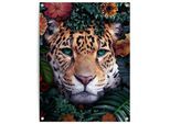 Poster REINDERS "Leopard", orange (farbe bild(er): orange), B:60cm H:80cm T:0,1cm, Leinwand, Bilder, Poster