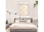 Plissee LICHTBLICK ORIGINAL "Plissee Klemmfix, ohne Bohren, blickdicht, Stripy Boho Drop India", beige (beige, weiß, weiß), B:70cm H:130cm, Obermaterial: 100% Polyester, Plissees