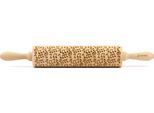 Teigroller FOLKROLL "3D-Motiv-Teigrolle", braun, L:43cm, Massivholz, Teigroller, Musik