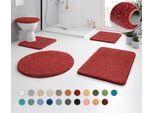 Badematte KLEINE WOLKE "RELAX" Gr. 40, rot (rosenholz), H:30mm, Polyacryl, Badematten, Badematte, Badteppich, meliert, rechteckig, rund & als Set erhältlich