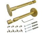 Kombiträger LIEDECO, gold (goldfarben, matt), Ø:1,6cm, Gardinenstangenhalterungen, für Gardinenstangen und Flächenvorhangschienen Ø 16 mm