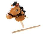 Steckenpferd HEUNEC "Steckenpferd mit abnehmbarem Stecken, braun", braun, Steckenpferde, KinderH:75cm, Polyester, mit Sound, H:75cm