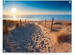 Poster REINDERS "Dünenweg zum Meer", blau (farbe bild(er): blau), B:80cm H:60cm T:0,1cm, Leinwand, Bilder, Poster