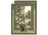 Wandbild ARTLAND "Wildrosen am Fenster", grün (farbe bild(er): grün), B:30cm H:40cm, Bilder, als Alubild, Leinwandbild, Poster in verschied. Größen