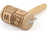 Teigroller FOLKROLL "3D-Motiv-Teigrolle", braun, L:9,5cm, Massivholz, Teigroller, Love Message