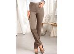 Bequeme Jeans CLASSIC BASICS, Damen, Gr. 24, Kurzgrößen, grau (taupe), 98% Baumwolle, 2% Elasthan, unifarben, lang, Jeans