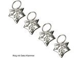 Gardinenring LIEDECO "Blatt" Gr. 1, grau (chromfarben), Ø:1,6cm, Metall, Gardinenbefestigungen, Gardinenring, für Gardinenstangen Ø 16 mm