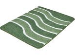 Badematte MEUSCH "Lara", minze, H:20mm, Polyester, Badematten, Badematte, Wellen-Design mit flauschigen weißen Akzenten