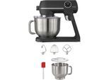 CASO Küchenmaschine "KM 1800 Black-E 3156", schwarz (schwarz, edelstahl), B:39cm H:35,5cm T:20,5cm, Küchenmaschinen, Küchenmaschine