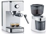 GRAEF Espressomaschine "Salita Set", weiß, B:14cm H:28,5cm T:28,5cm, Kaffeemaschinen, inkl. Kaffeemühle CM 201 (ES401EUSET), weiß, Espressomaschine