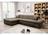 Ecksofa DOMO COLLECTION "MORIC 300x172 cm, XXL-Sofa mit viel Platz, L-Form, auch in Cord", braun (schlamm), B:300cm H:80cm T:172cm, Kunstleder SOFTLUX / Struktur (90% Polyester/ 10% Polyacryl);Microfaser PRIMABELLE (100% Polyester)/ Struktur (90% Polyester/ 10% Polyacryl), Sofas, Ecksofa, wahlweise mit Bettfunktion und Armteilverstellung, Cord