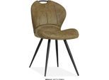 Esszimmerstuhl OMG DESIGN "Miracle", braun (pebble, schwarz, pebble), B:54cm H:88cm T:63,5cm, Polyester, Stühle, Esszimmerstuhl, Esszimmerstuhl, pflegeleichter Bezug