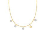 Kette mit Anhänger MICHAEL KORS "Schmuck Geschenk Metall Halsschmuck Halskette Premium", gelbgoldfarben, kristallweiß, Halsketten, Damen, Metall, L: 45,5 B: 2mm, mit Zirkonia (synth.), B:2mm