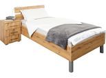 Bettgestell PRIESS "Lindau", beige (astkernbuchefarben), B:106cm H:85cm L:213cm, Betten, Bettgestell, auch für Motorrahmen