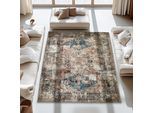 Teppich ASTRA "Piper 253", multi, braun, B:200cm H:6mm L:280cm, Kunstfaser, Teppiche, Teppich, Flachgewebe, Orient Optik, Fußbodenheizungsgeeignet, Wohnzimmer