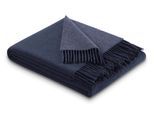 Wohndecke BIEDERLACK "Soft Impression im Doubleface-Look", navy, denim, B:150cm L:200cm, Baumwolle, Kaschmir, Wohndecken, Wohndecke, Baumwolle-Kaschmir-Mix
