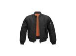 Anorak BRANDIT "Brandit Herren Kids MA1 Jacket", Herren, Gr. 158/164, schwarz, 100% Nylon, mehrfarbig, normal, amerikanischer Ausschnitt, Jacken