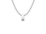 Kette mit Anhänger DIESEL "Schmuck Geschenk Edelstahl Halsschmuck Halskette D Logo", silber (edelstahlfarben, rot), Halsketten, Damen, Edelstahl, L: 55 B: 2mm, glänzend, Emaille, B:2mm