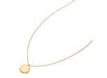 Kette mit Anhänger FOSSIL "Schmuck Geschenk Edelstahl Halskette Kreis Scheibe Ellis", gold (gelbgoldfarben), Halsketten, Damen, Edelstahl, L: 45,5 B: 1mm, B:1mm