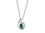 Kette mit Anhänger VIVANCE "925-Sterling Silber rhodiniert Zirkonia", weiß, Halsketten, Damen, 42+3cm, Silber 925 (Sterlingsilber), L: 45 B: 9,5mm, glänzend, B:9,5mm