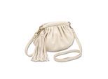 Umhängetasche "Nappa", Mädchen, Gr. B/H/T: 23cm x 19cm x 6cm onesize, beige, Leder, COLLEZIONE ALESSANDRO, Taschen Umhängetasche, weiche Ledertasche mit Quaste